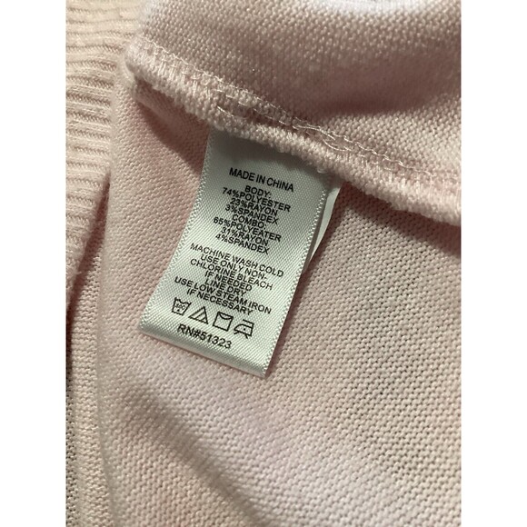 1. State Light Pink and Grey Sweater - Keyhole Tie Back Crewneck M - Picture 5 of 5